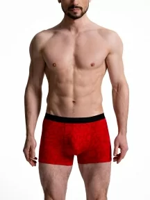 Мужские бесшовные трусы-боксеры Oemen, MB096, рис. 096 ТЕМНО-КРАСНЫЕ